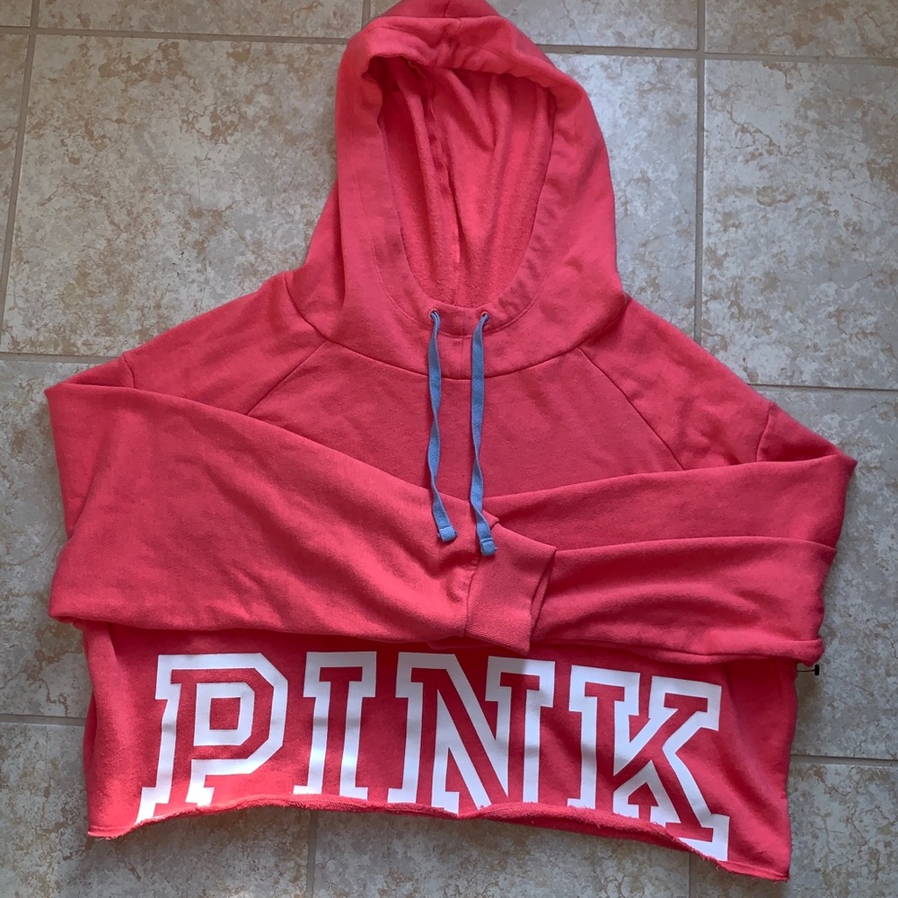 Victoria’s Secret PINK Cropped Hoodie-Size Large